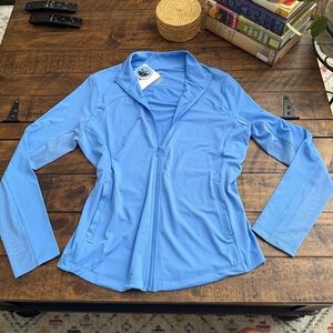 NWT Sz S X by Gottex Light Blue Cooling Jacket Activewear Workout